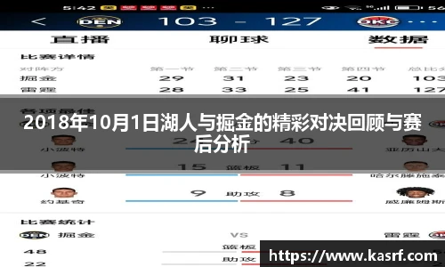 2018年10月1日湖人与掘金的精彩对决回顾与赛后分析